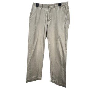 Polo Ralph Lauren Mens Preston Khaki Pants 33/32 Cotton Beige  Embroidered Logo